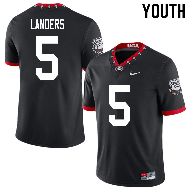 2020 Youth #5 Matt Landers Georgia Bulldogs Mascot 100th Anniversary College Football Jerseys Sale-B